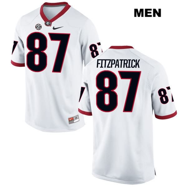 Georgia Bulldogs Men's John FitzPatrick #87 NCAA Authentic White Nike Stitched College Football Jersey MWY8656LI